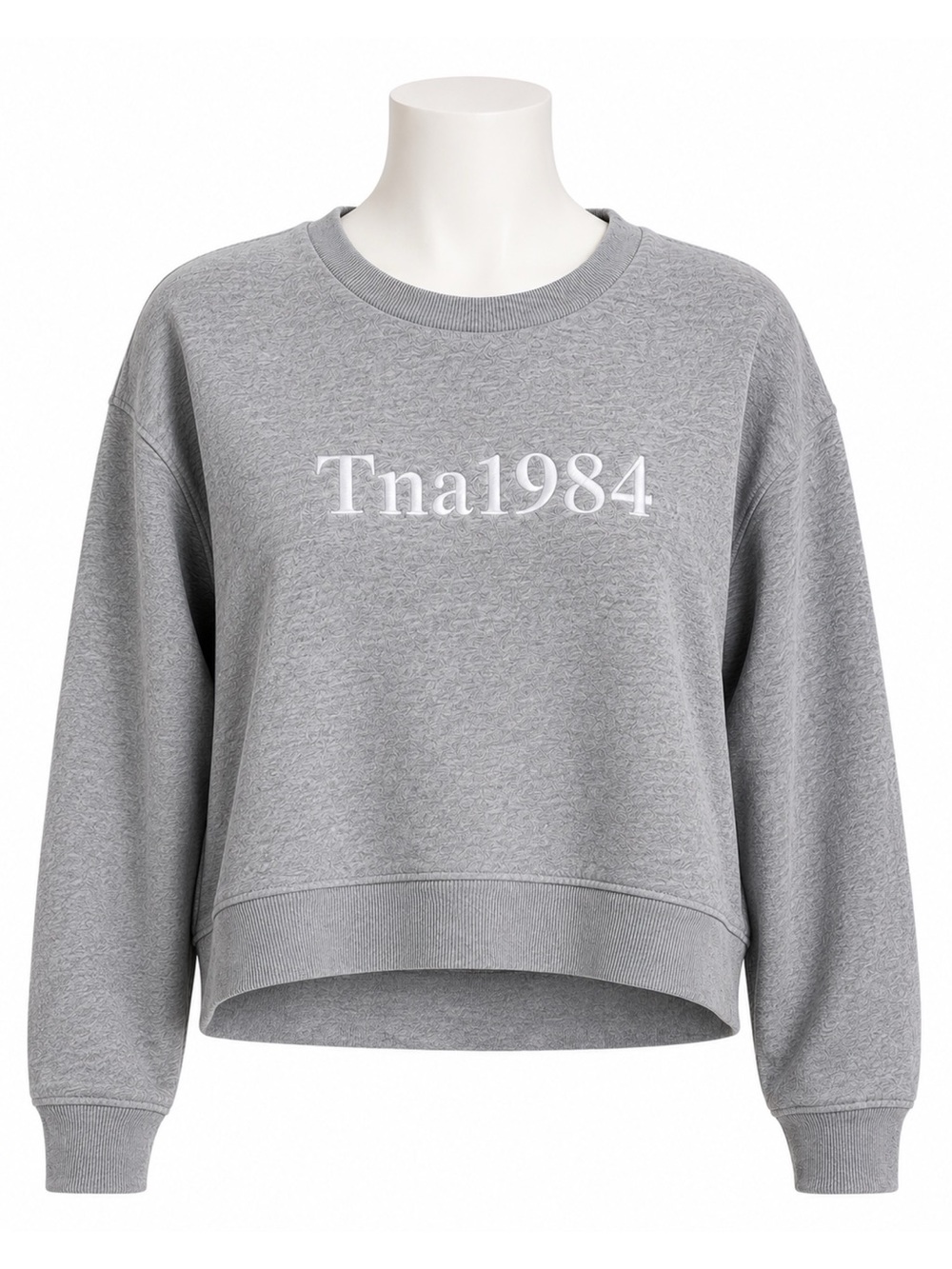 Size XS Vintage TNA Aritzia Women’s Oversized Fleece Grey Crewneck Sweatshirt